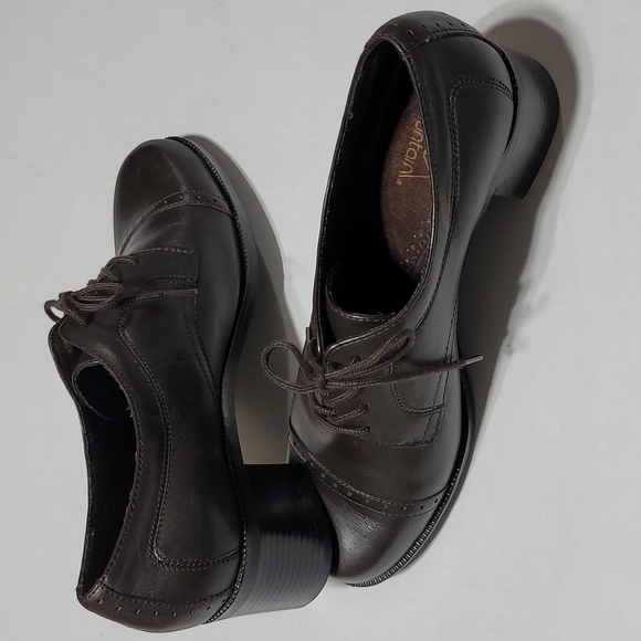 WHITE MOUNTAIN CASUAL CLASSIC DARK ACADEMIA LACE UP BROWN LEATHER LOAFERS 10W - Picture 6 of 13